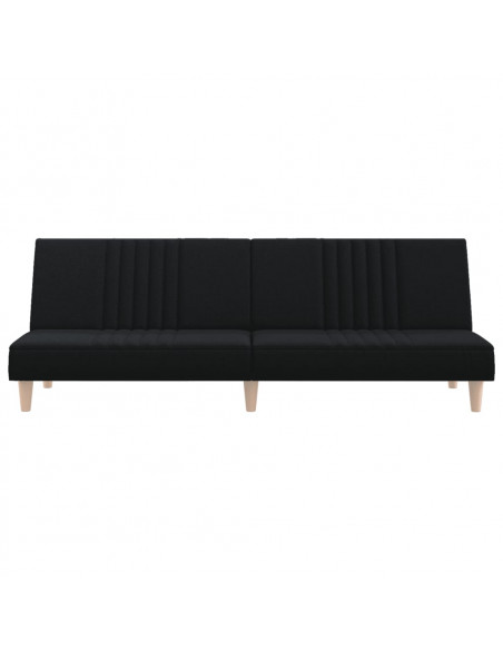 Divano Letto Nero in Tessuto