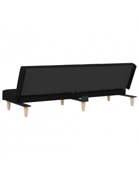 Divano Letto Nero in Tessuto