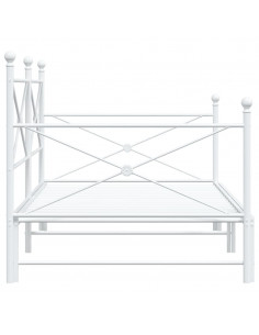 Divano Letto Estraibile senza Materasso 107x203 cm in Acciaio