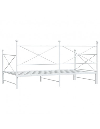 Divano Letto Estraibile senza Materasso 107x203 cm in Acciaio