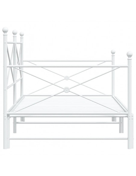 Divano Letto Estraibile senza Materasso 100x200 cm in Acciaio