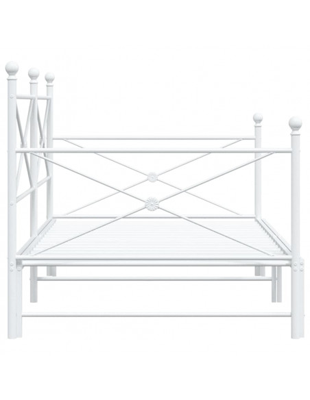 Divano Letto Estraibile senza Materasso 100x190 cm in Acciaio