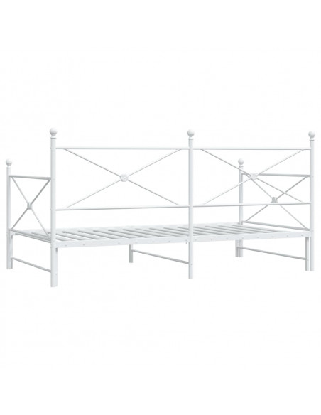 Divano Letto Estraibile senza Materasso 100x190 cm in Acciaio