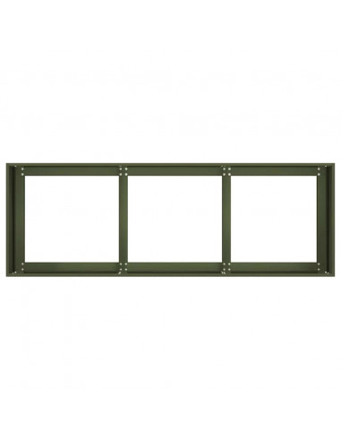 Fioriera Verde Oliva 120x40x40 cm in Acciaio Laminato a Freddo