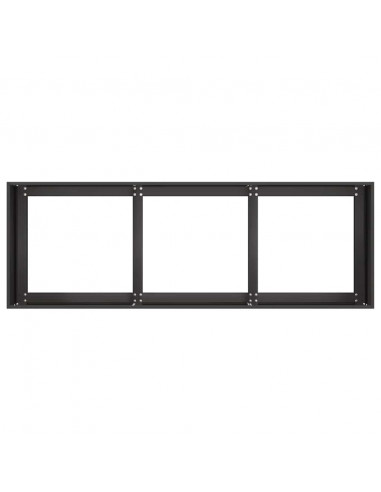 Fioriera Nera 120x40x40 cm in Acciaio Laminato a Freddo