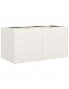 Fioriera Bianca 80x40x40 cm in Acciaio Laminato a Freddo