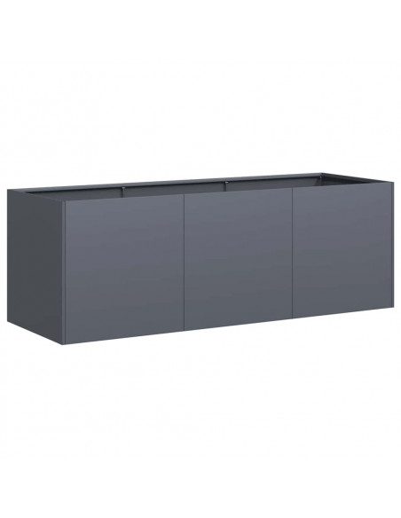 Fioriera Antracite 120x40x40 cm in Acciaio Laminato a Freddo