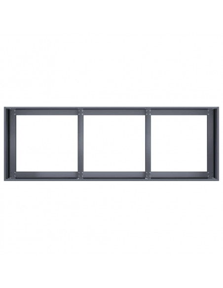 Fioriera Antracite 120x40x40 cm in Acciaio Laminato a Freddo