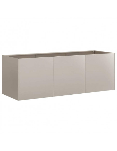Fioriera Arrugginita 120x40x40 cm in Acciaio Corten