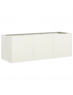 Fioriera Bianca 120x40x40 cm in Acciaio Laminato a Freddo 2