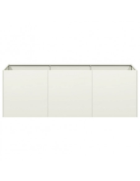 Fioriera Bianca 120x40x40 cm in Acciaio Laminato a Freddo