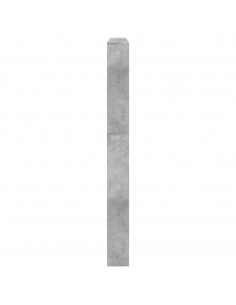 Scarpiera con Specchio a 5 Livelli Grigio Cemento 63x17x169,5cm 2