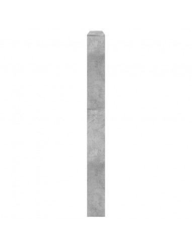 Scarpiera con Specchio a 5 Livelli Grigio Cemento 63x17x169,5cm