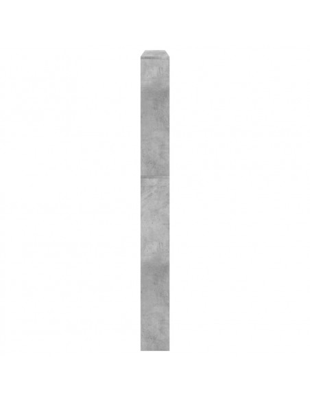 Scarpiera con Specchio a 5 Livelli Grigio Cemento 63x17x169,5cm