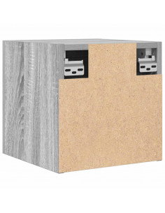 Armadietti TV Montati a Parete 2pz Grigio Sonoma 30,5x30x30 cm