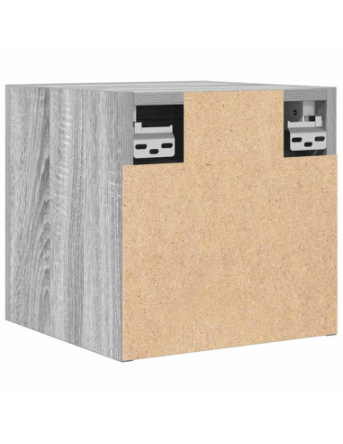 Armadietti TV Montati a Parete 2pz Grigio Sonoma 30,5x30x30 cm