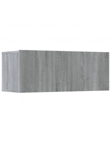 Set di Mobili Porta TV 5 pz Grigio Sonoma in Legno Multistrato