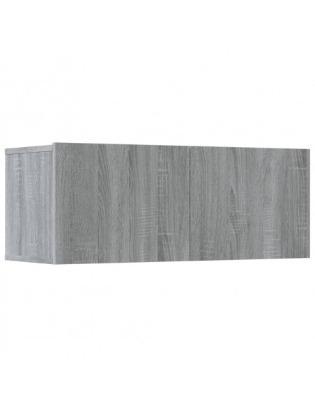 Set di Mobili Porta TV 5 pz Grigio Sonoma in Legno Multistrato