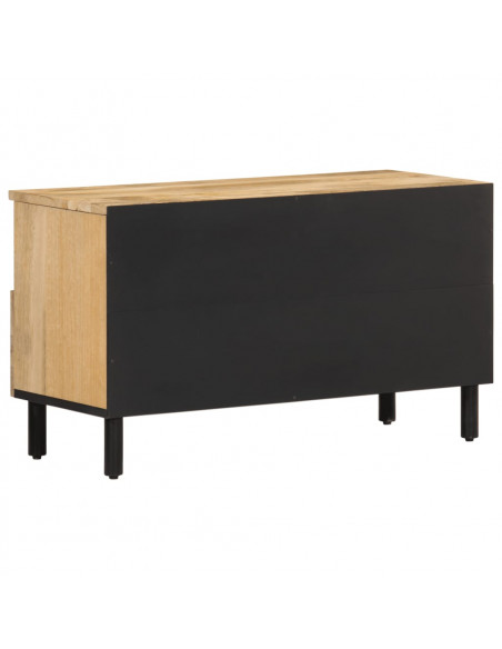 Mobile Porta TV 80x33x46 cm in Legno Massello di Mango
