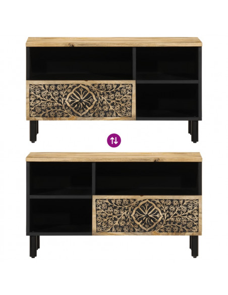 Mobile Porta TV 80x33x46 cm in Legno Massello di Mango