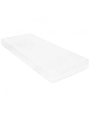 Divano Letto con Materasso 90x200 cm Bianco in Legno di Pino