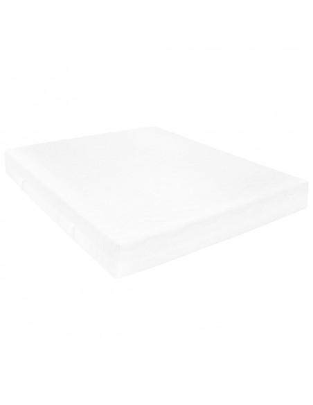 Divano Letto con Materasso 90x200 cm Bianco in Legno di Pino