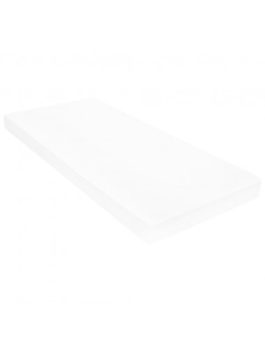 Divano Letto con Materasso 90x200 cm Bianco in Legno di Pino