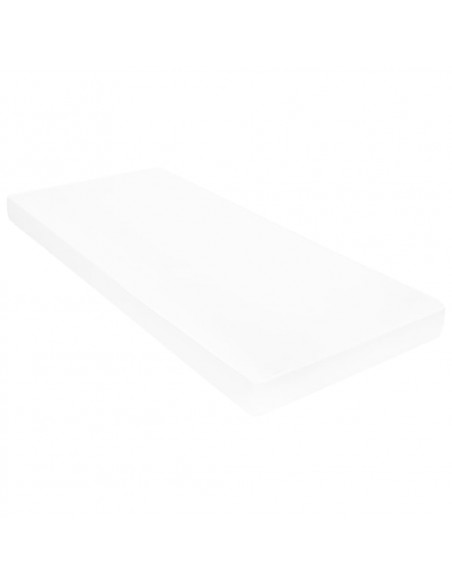 Divano Letto con Materasso 90x200 cm Bianco in Legno di Pino