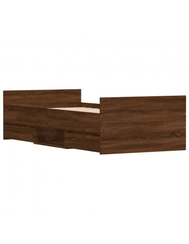 Giroletto con Testiera e Pediera Rovere Marrone 100x200 cm