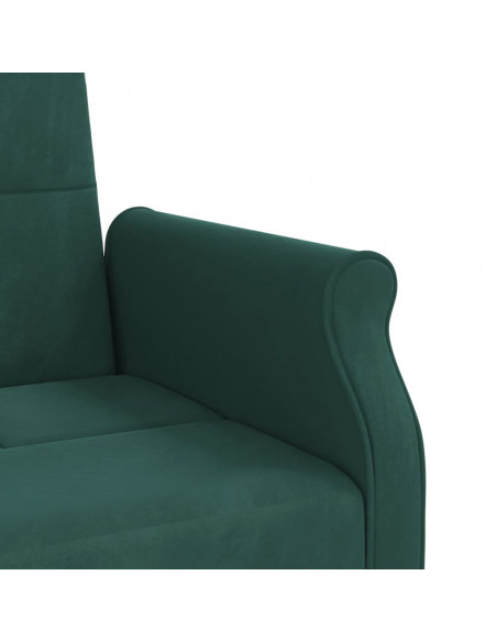 Divano Letto con Cuscini Verde Scuro in Velluto