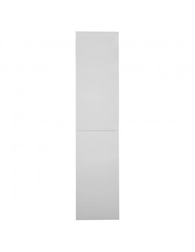 Armadio con Anta Scorrevole Grigio Chiaro 90x40x180 cm Acciaio