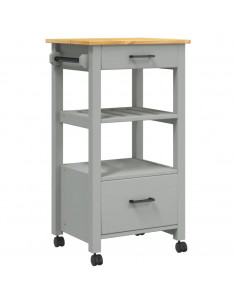 Carrello da Cucina MONZA 48x40x90 cm in Legno Massello di Pino