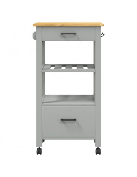 Carrello da Cucina MONZA 48x40x90 cm in Legno Massello di Pino