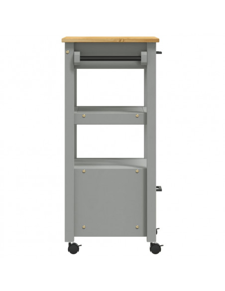 Carrello da Cucina MONZA 48x40x90 cm in Legno Massello di Pino
