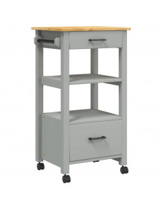 Carrello da Cucina MONZA 48x40x90 cm in Legno Massello di Pino