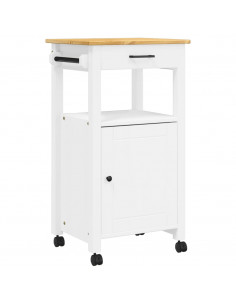 Carrello da Cucina MONZA 48x40x90 cm in Legno Massello di Pino