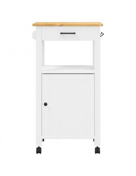 Carrello da Cucina MONZA 48x40x90 cm in Legno Massello di Pino