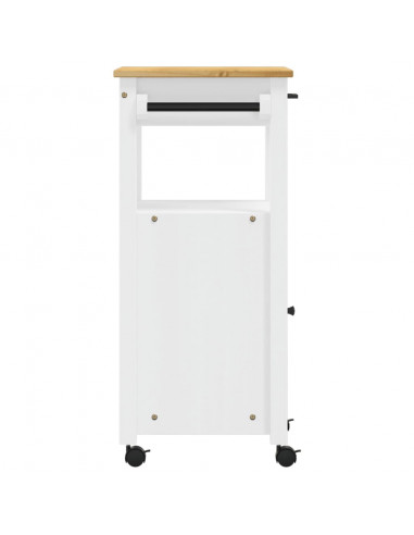 Carrello da Cucina MONZA 48x40x90 cm in Legno Massello di Pino