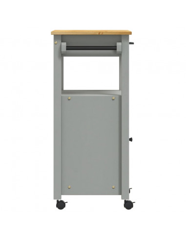 Carrello da Cucina MONZA 48x40x90 cm in Legno Massello di Pino