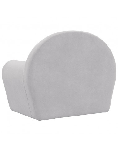 Divano Letto per Bambini Grigio Chiaro in Morbido Peluche
