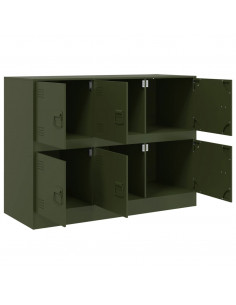 Credenza Verde Oliva 99x39x73 cm in Acciaio