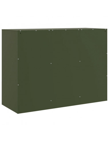 Credenza Verde Oliva 99x39x73 cm in Acciaio