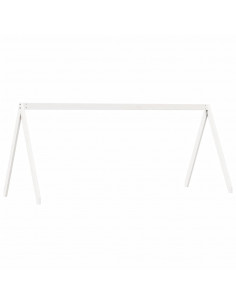 Letto a Soppalco con Tetto Bianco 90x200 cm in Legno di Pino 2