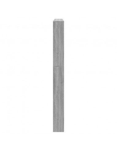 Scarpiera con Specchio a 5 Livelli Grigio Sonoma 63x17x169,5 cm