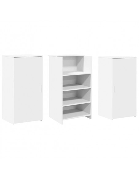 Banco Reception Bianco 155x50x103,5 cm in Legno Multistrato