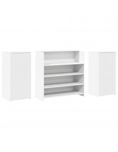 Banco Reception Bianco 200x50x103,5 cm in Legno Multistrato