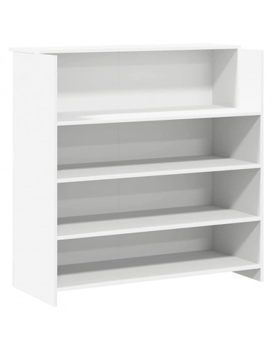 Banco Reception Bianco 200x50x103,5 cm in Legno Multistrato