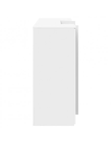 Banco Reception Bianco 200x50x103,5 cm in Legno Multistrato