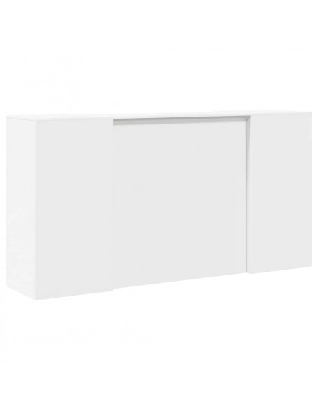 Banco Reception Bianco 200x50x103,5 cm in Legno Multistrato