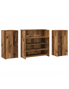 Banco Reception Legno Vecchio 200x50x103,5 cm Legno Multistrato